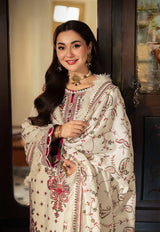 3 PC - EMBROIDERED DHANAK SUIT-AB168