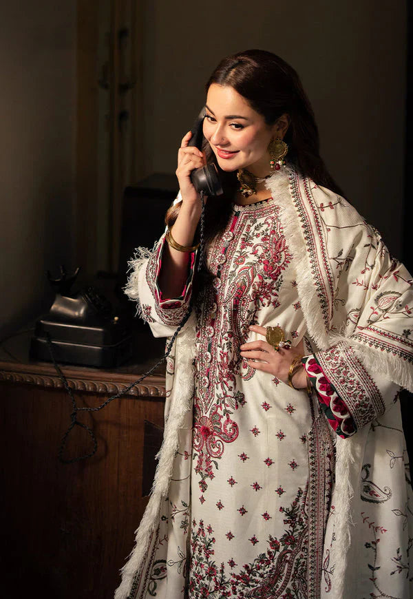 3 PC - EMBROIDERED DHANAK SUIT-AB168