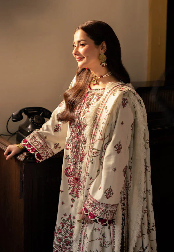 3 PC - EMBROIDERED DHANAK SUIT-AB168