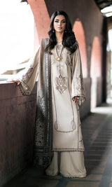 3 PC - EMBROIDERED DHANAK SUIT-AB149