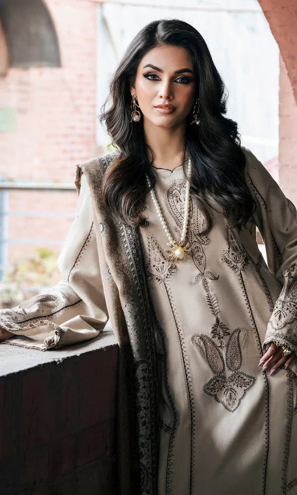 3 PC - EMBROIDERED DHANAK SUIT-AB149