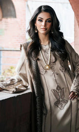 3 PC - EMBROIDERED DHANAK SUIT-AB149