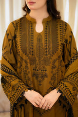 3 PC - EMBROIDERED DHANAK SUIT-AB148