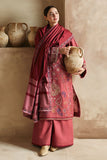 AB-035:Premium Dhanak Embroidered 3-Piece Unstitched Suit with Twill Shawl