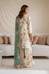 Luxury Printed Silk 3 Piece Suit for Women