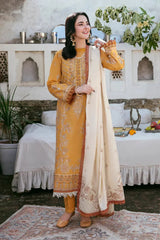 3 PC - EMBROIDERED DHANAK SUIT-AB167
