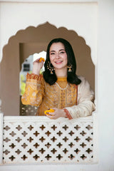 3 PC - EMBROIDERED DHANAK SUIT-AB167