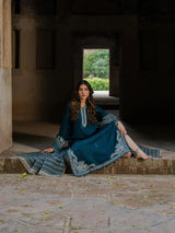 3 PC - EMBROIDERED DHANAK SUIT-AB163