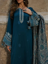 3 PC - EMBROIDERED DHANAK SUIT-AB163