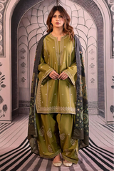 3PC Dhanak Suit – Stylish & Elegant Ensemble