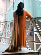 3 PC - EMBROIDERED DHANAK SUIT-AB165