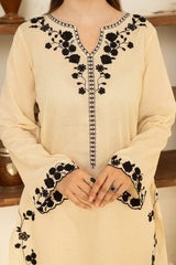 3 PC - EMBROIDERED DHANAK SUIT-AB153