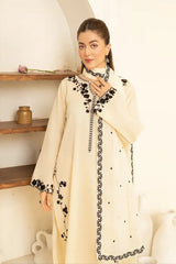 3 PC - EMBROIDERED DHANAK SUIT-AB153