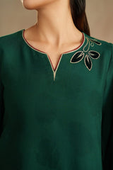 3 PC - EMBROIDERED DHANAK SUIT-AB157