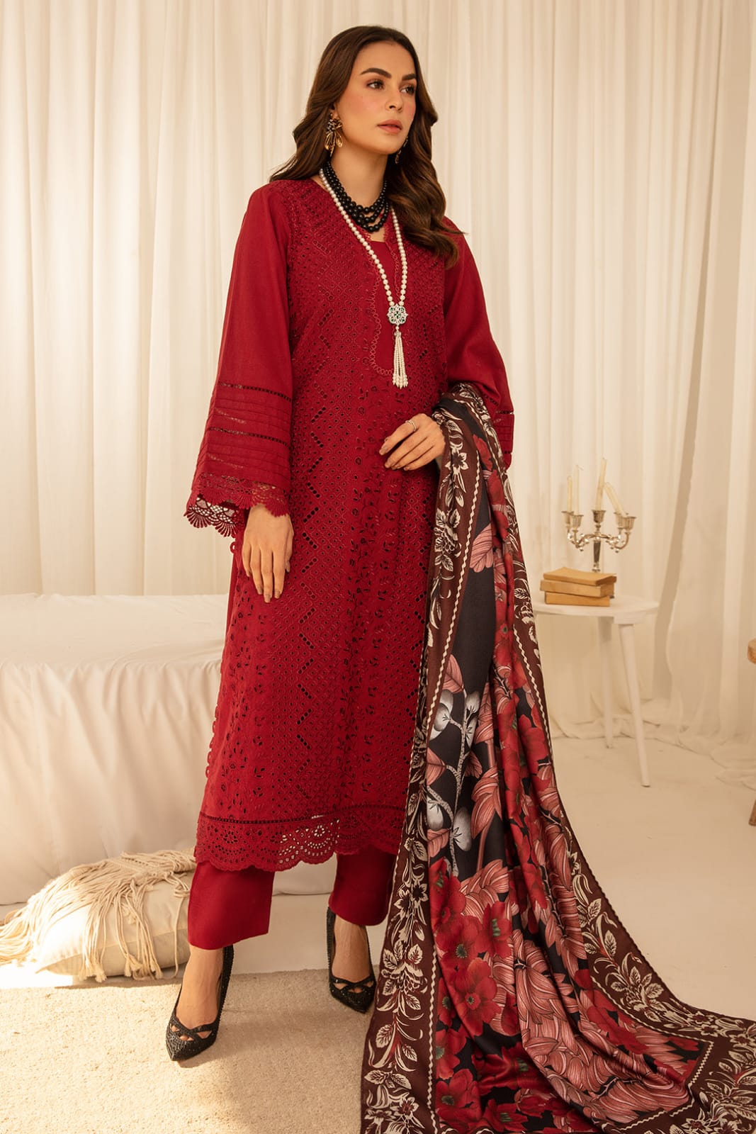 3PC Embroidery Suit Lawn-HH10