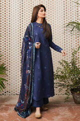 3PC Unstitched Embroidery Suit-HH18