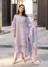 RANG RASIYA-3PC LAWN EMBROIDERED SHIRT WITH MONARK PRINT DUPATTA AND TROUSER-ADR-3706