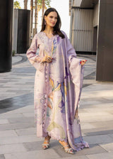 RANG RASIYA-3PC LAWN EMBROIDERED SHIRT WITH MONARK PRINT DUPATTA AND TROUSER-ADR-3706